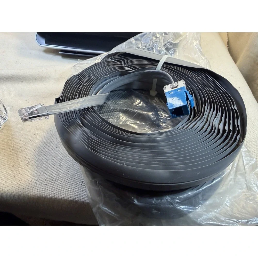 2× TE Connectivity PN2-1499437-50 Flat Ribbon Network Cables 50ft – New